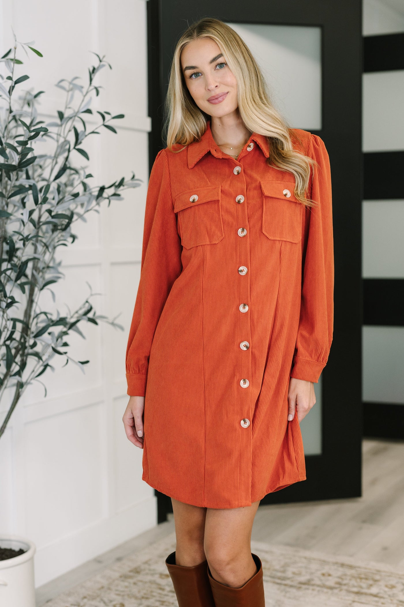 Clever in Corduroy Shirt Dress-Womens-Ave Shops-Market Street Nest, Fashionable Clothing, Shoes and Home Décor Located in Mabank, TX
