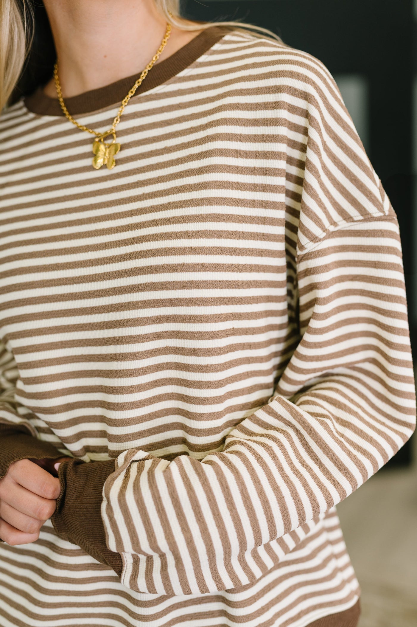 Cocoa Lane Stripe Top-Womens-Ave Shops-Market Street Nest, Fashionable Clothing, Shoes and Home Décor Located in Mabank, TX