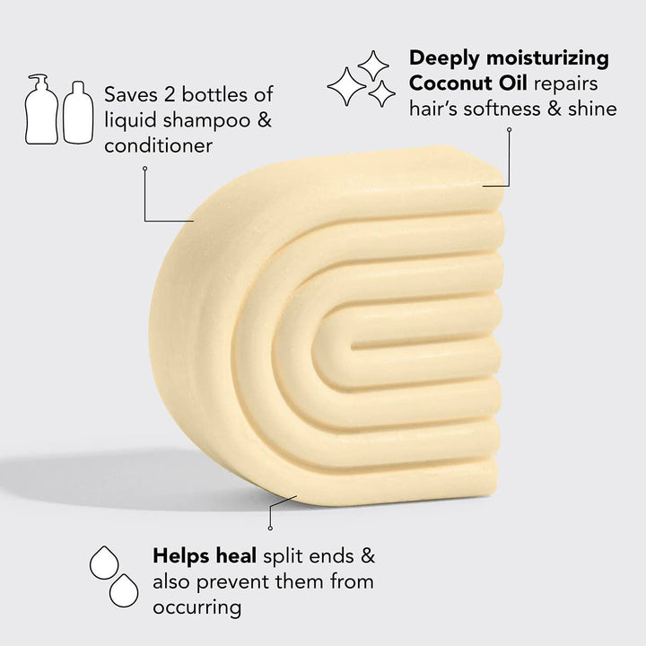 Coconut Oil Conditioner Bar for Dry Damaged Hair-Bath &amp; Beauty-KITSCH-Market Street Nest, Fashionable Clothing, Shoes and Home Décor Located in Mabank, TX