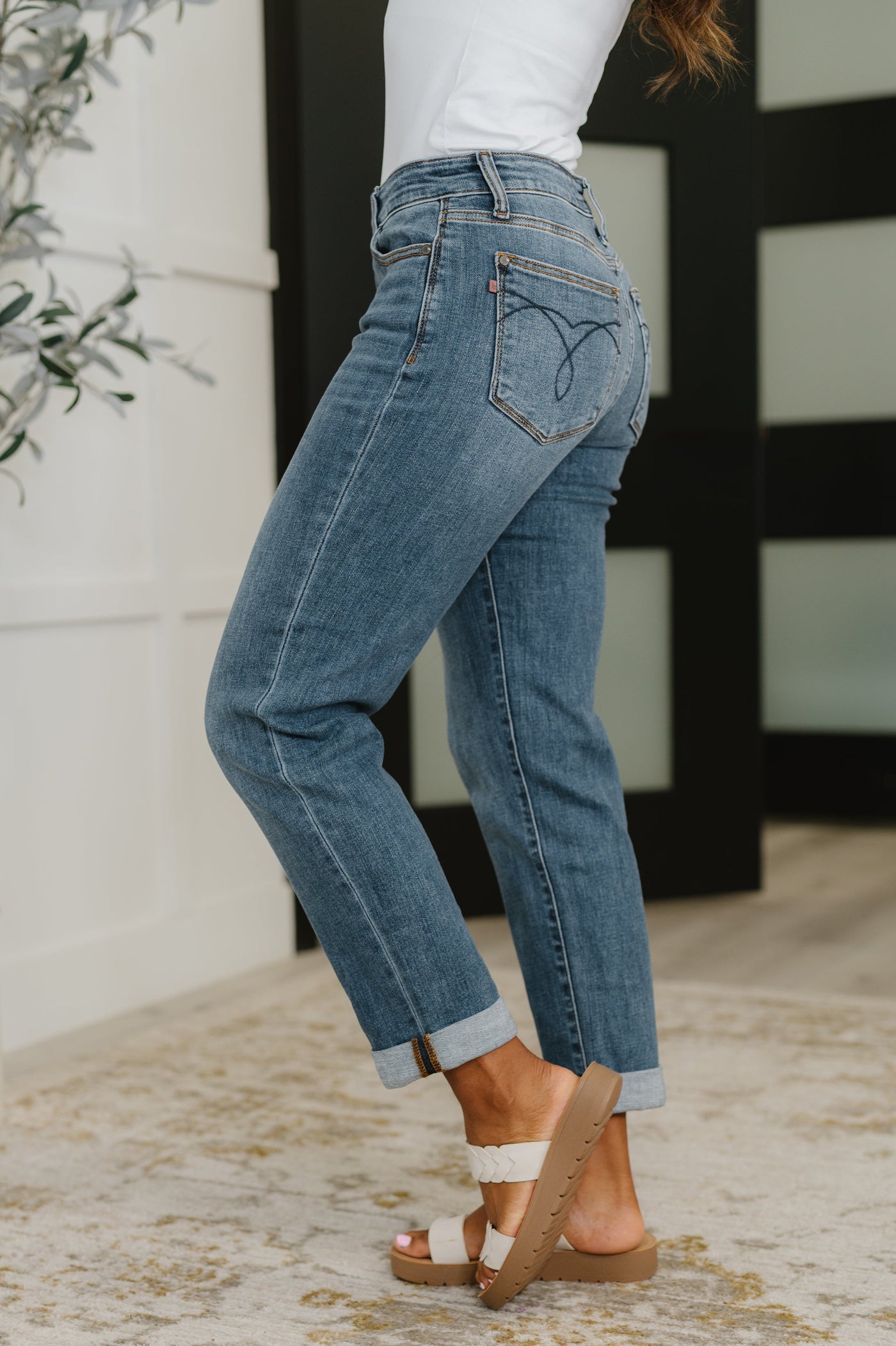 Colette Mid Rise Boyfriend Classic Cuffed-Womens-Ave Shops-Market Street Nest, Fashionable Clothing, Shoes and Home Décor Located in Mabank, TX