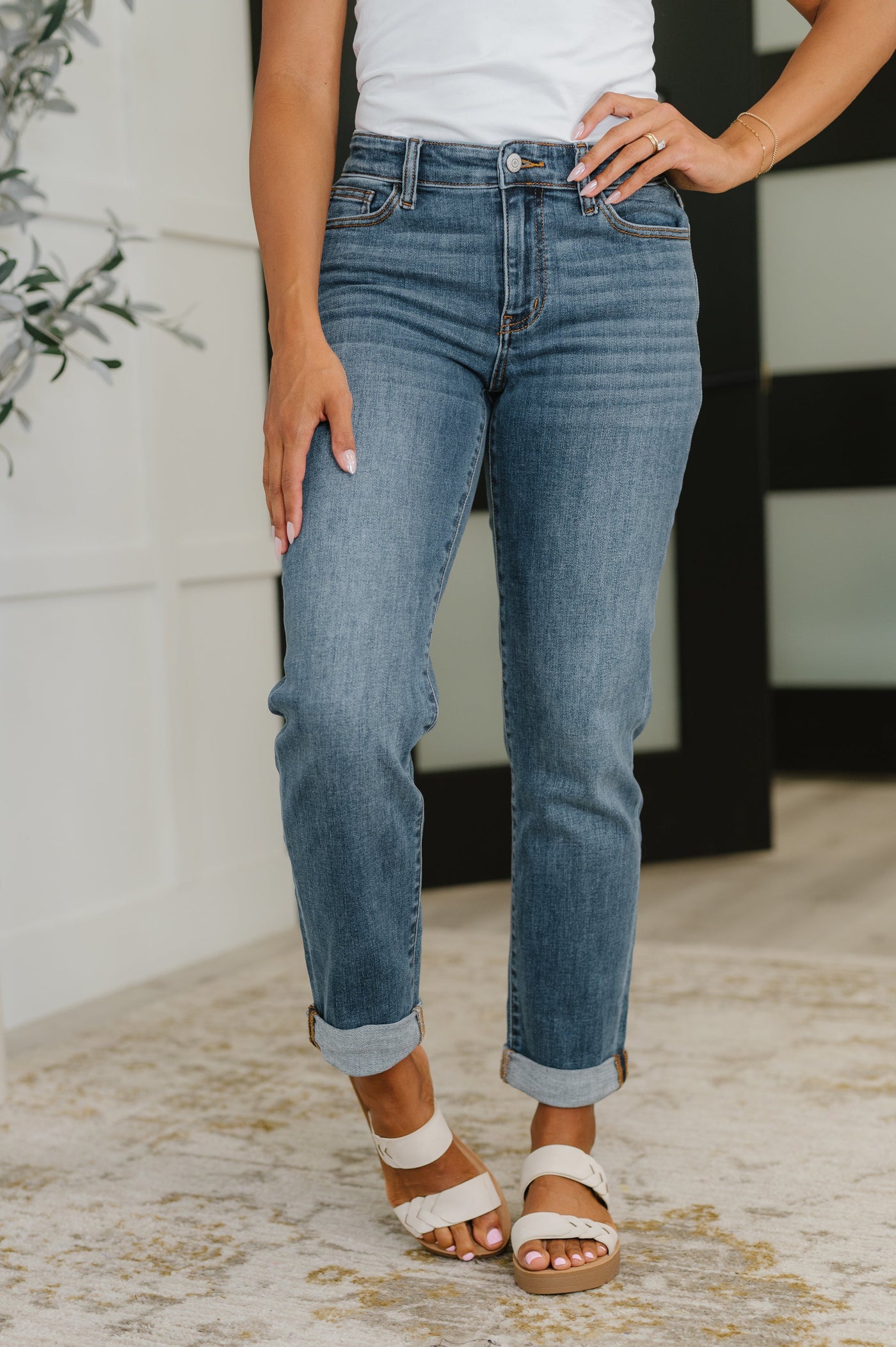 Colette Mid Rise Boyfriend Classic Cuffed-Womens-Ave Shops-Market Street Nest, Fashionable Clothing, Shoes and Home Décor Located in Mabank, TX