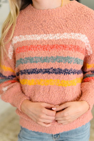 Color Me Cute Fuzzy Knit Pullover-Womens-Ave Shops-Market Street Nest, Fashionable Clothing, Shoes and Home Décor Located in Mabank, TX