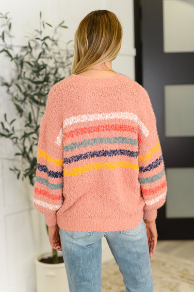 Color Me Cute Fuzzy Knit Pullover-Womens-Ave Shops-Market Street Nest, Fashionable Clothing, Shoes and Home Décor Located in Mabank, TX