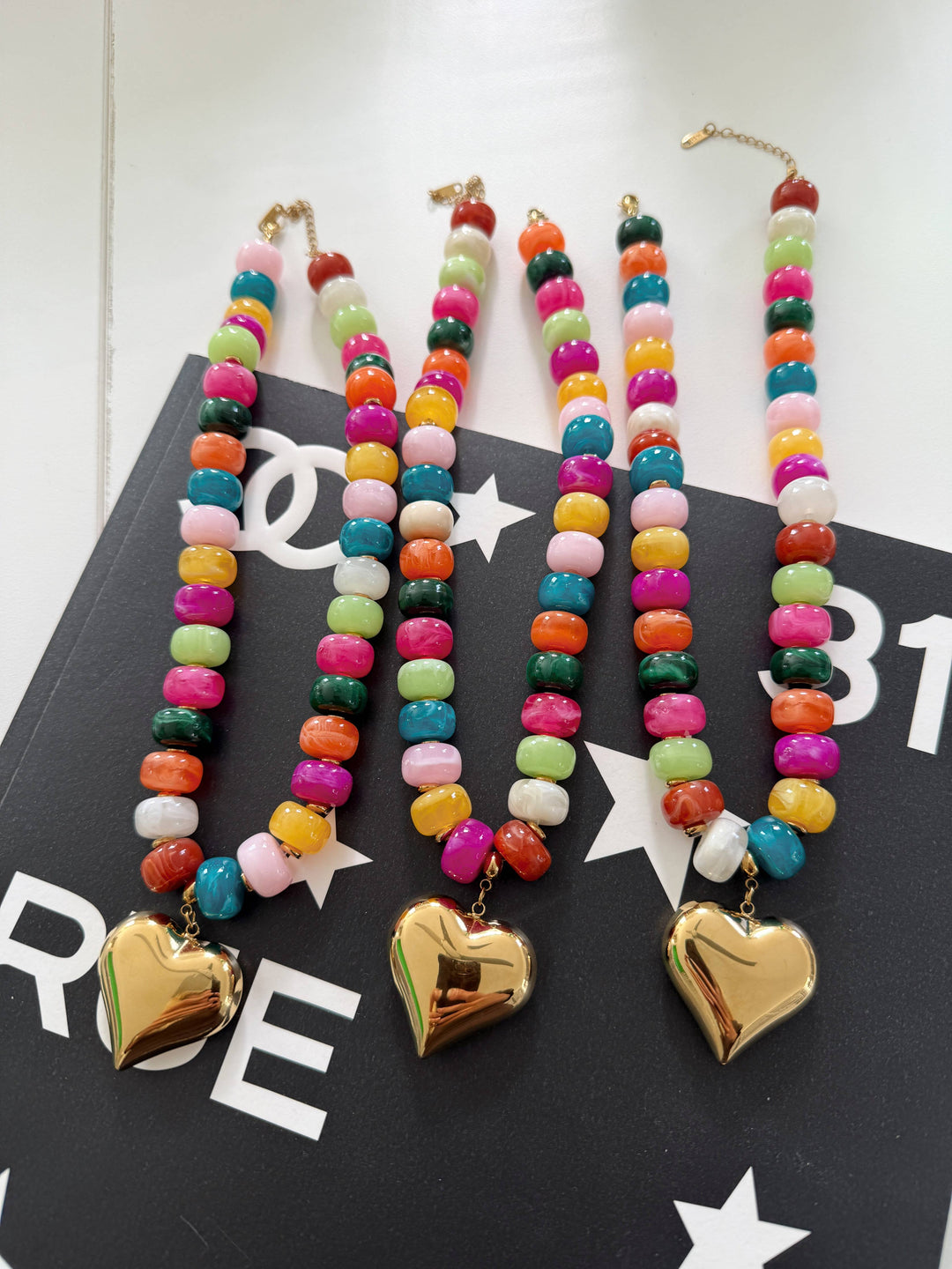 COLORFUL HEART NECKLACE-CHANSUTTPEARLS-Market Street Nest, Fashionable Clothing, Shoes and Home Décor Located in Mabank, TX