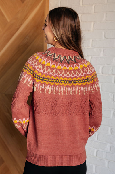 Cozy Chalet Fair Isle Sweater-Tops-Ave Shops-Market Street Nest, Fashionable Clothing, Shoes and Home Décor Located in Mabank, TX