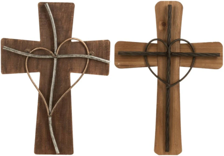 Cross With Heart Wall Decor-03-Home &amp; Gift-Ganz-Market Street Nest, Fashionable Clothing, Shoes and Home Décor Located in Mabank, TX