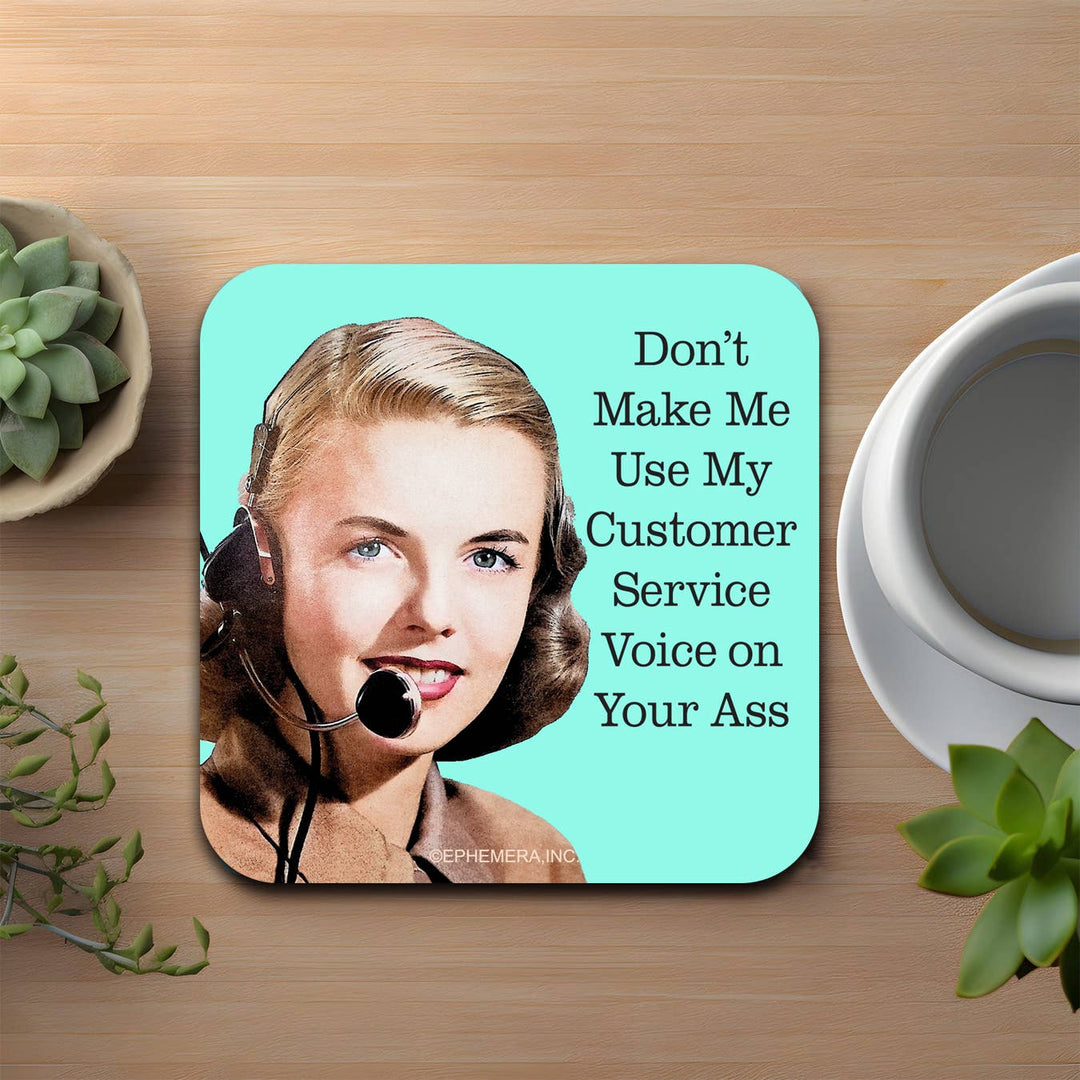 Customer Service Voice Coaster-High Cotton Gifts-Market Street Nest, Fashionable Clothing, Shoes and Home Décor Located in Mabank, TX