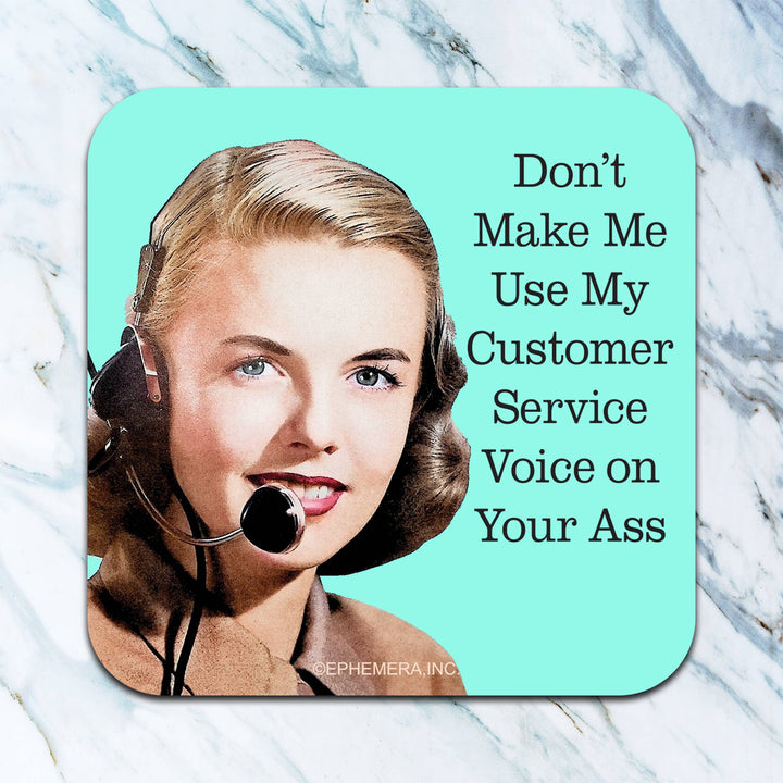 Customer Service Voice Coaster-High Cotton Gifts-Market Street Nest, Fashionable Clothing, Shoes and Home Décor Located in Mabank, TX