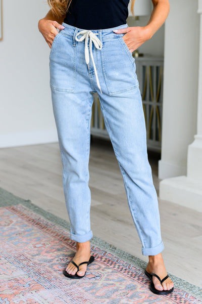 Cooper High Rise Vintage Denim Jogger-Womens-Ave Shops-Market Street Nest, Fashionable Clothing, Shoes and Home Décor Located in Mabank, TX