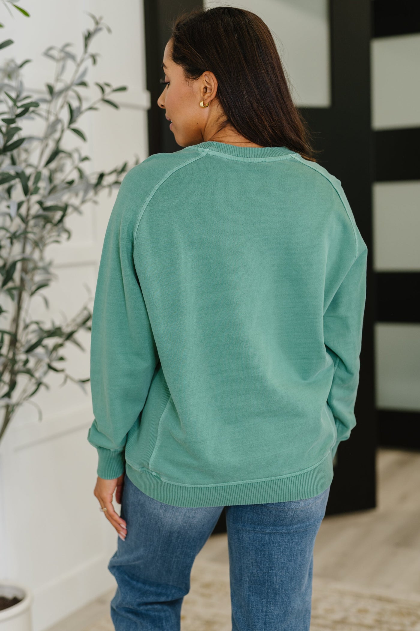 Daily Ease Mineral Wash Pullover in Dark Green-Womens-Ave Shops-Market Street Nest, Fashionable Clothing, Shoes and Home Décor Located in Mabank, TX