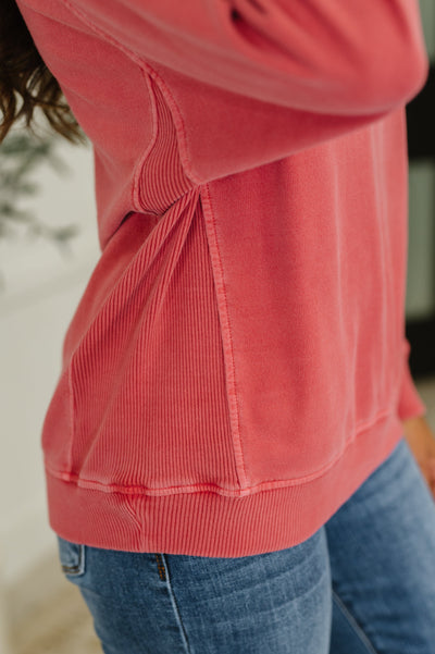 Daily Ease Mineral Wash Pullover in Ruby-Womens-Ave Shops-Market Street Nest, Fashionable Clothing, Shoes and Home Décor Located in Mabank, TX