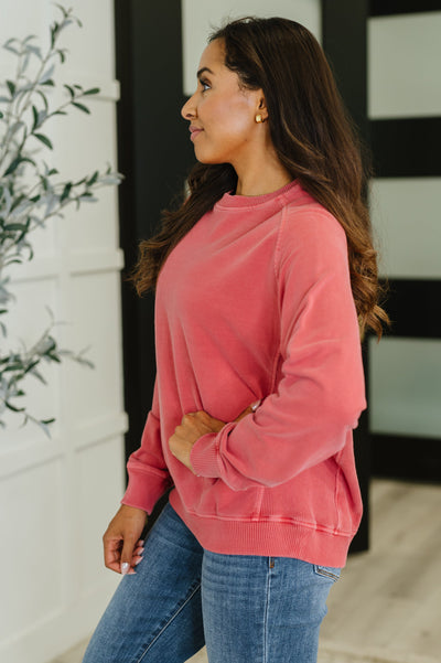 Daily Ease Mineral Wash Pullover in Ruby-Womens-Ave Shops-Market Street Nest, Fashionable Clothing, Shoes and Home Décor Located in Mabank, TX