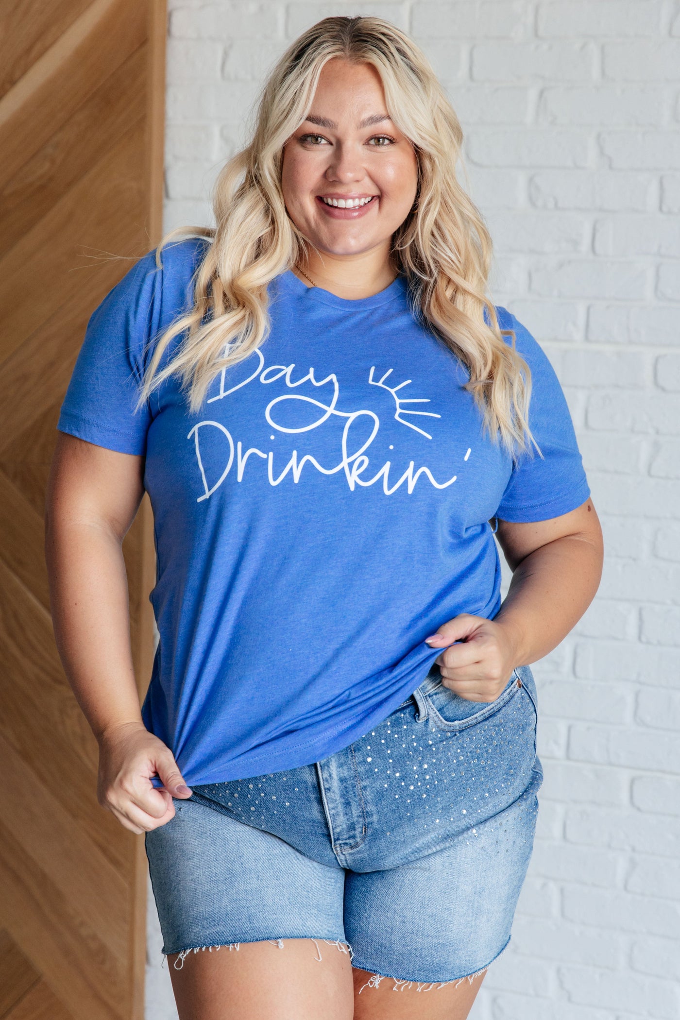 Day Drinkin' Graphic Tee-Tops-Ave Shops-Market Street Nest, Fashionable Clothing, Shoes and Home Décor Located in Mabank, TX