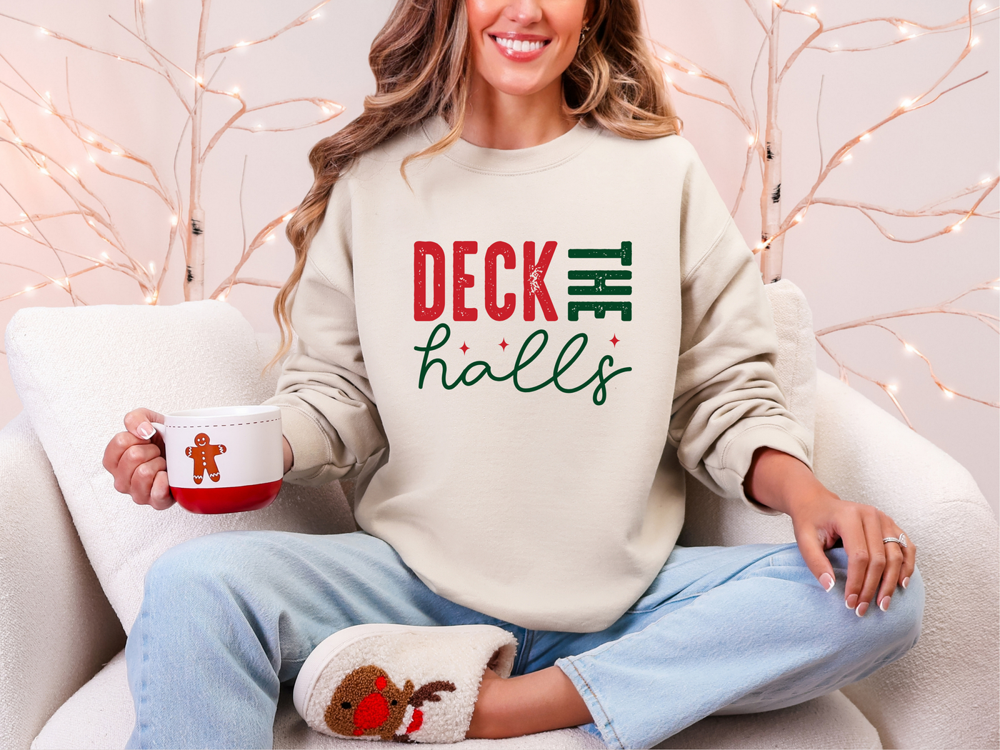 Deck The Halls Graphic Tee and Sweatshirt-Womens-Ave Shops-Market Street Nest, Fashionable Clothing, Shoes and Home Décor Located in Mabank, TX