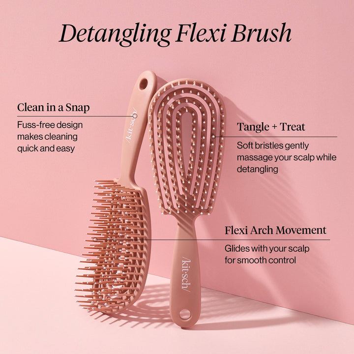 Detangling Flexi Brush - Terracotta-KITSCH-Market Street Nest, Fashionable Clothing, Shoes and Home Décor Located in Mabank, TX