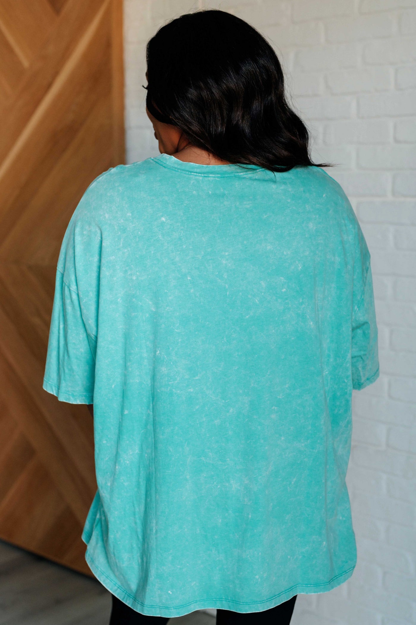 Don't Mind Me Mineral Wash Drop Shoulder Tee in Turquoise-Tops-Ave Shops-Market Street Nest, Fashionable Clothing, Shoes and Home Décor Located in Mabank, TX