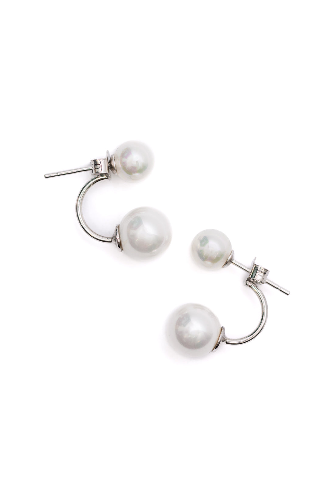 Double Pearl Stud Earrings-Accessories-Ave Shops-Market Street Nest, Fashionable Clothing, Shoes and Home Décor Located in Mabank, TX