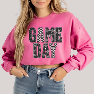Edgy Gameday in Pink Sweatshirt-Womens-Ave Shops-Market Street Nest, Fashionable Clothing, Shoes and Home Décor Located in Mabank, TX