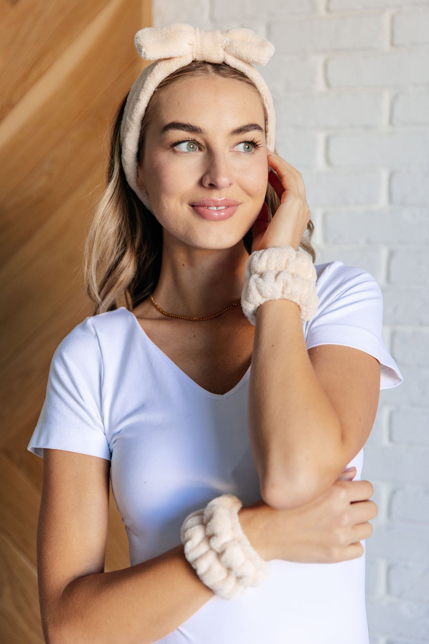 Effortless Days Stretchy Headband & Wristband Set in Cream-Health & Beauty-Ave Shops-Market Street Nest, Fashionable Clothing, Shoes and Home Décor Located in Mabank, TX