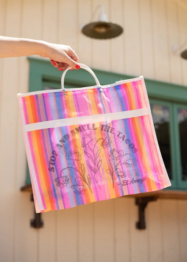 El Arroyo Mesh Market Tote - Smell the Tacos-07-Handbags-El Arroyo-Market Street Nest, Fashionable Clothing, Shoes and Home Décor Located in Mabank, TX