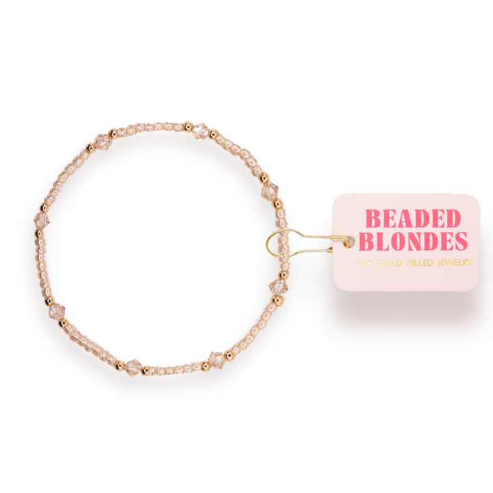 Eleanor Bracelet in Champagne-Beaded Blondes-Market Street Nest, Fashionable Clothing, Shoes and Home Décor Located in Mabank, TX