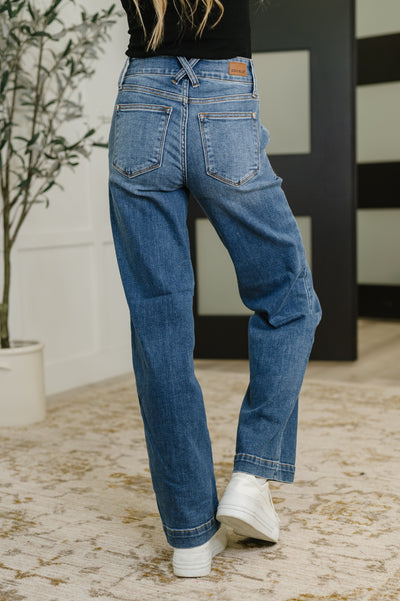 Elsie High Rise Double Button Wide Leg Jeans-Womens-Ave Shops-Market Street Nest, Fashionable Clothing, Shoes and Home Décor Located in Mabank, TX