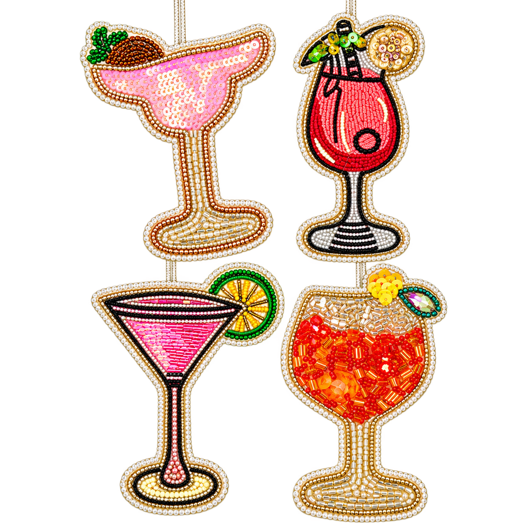 Embroidered Holiday Drink Ornaments-03-Home &amp; Gift-Ganz-Market Street Nest, Fashionable Clothing, Shoes and Home Décor Located in Mabank, TX