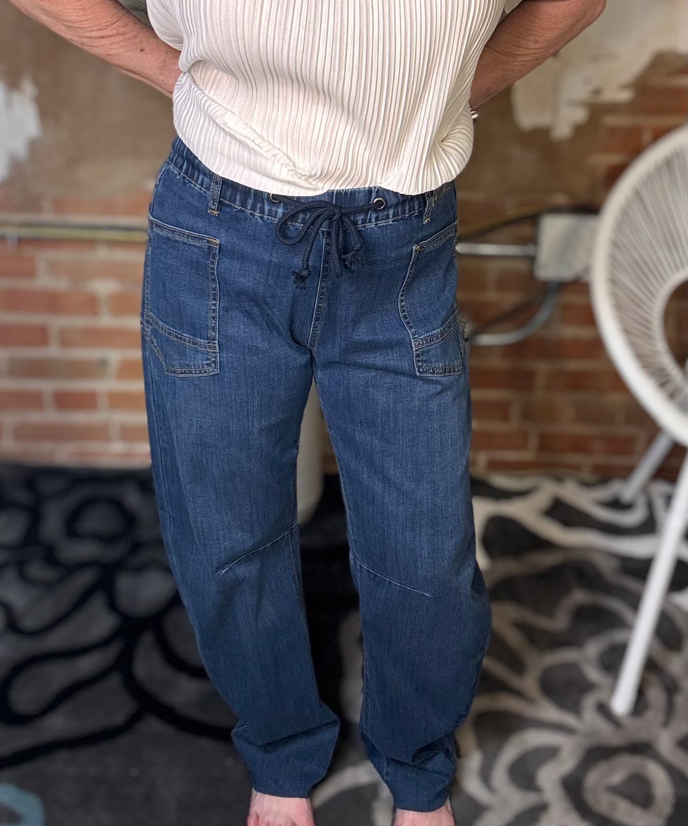 Ethyl Barrel Chic Jean-Bottoms-True Blue Inc.-Market Street Nest, Fashionable Clothing, Shoes and Home Décor Located in Mabank, TX