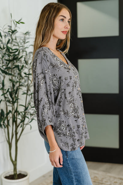 Falling in Deep Crinkle Woven Blouse Dune Grey-Womens-Ave Shops-Market Street Nest, Fashionable Clothing, Shoes and Home Décor Located in Mabank, TX