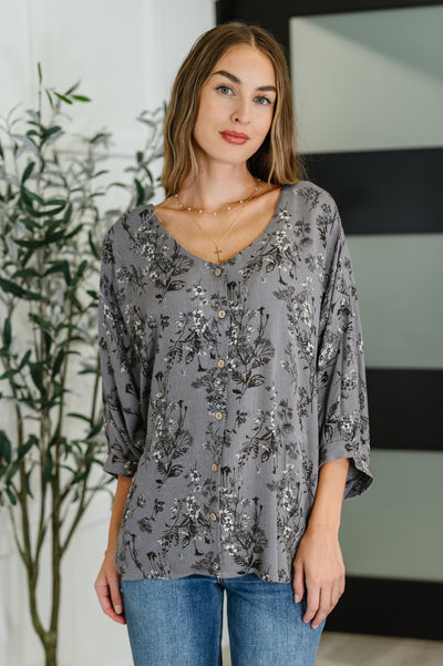 Falling in Deep Crinkle Woven Blouse Dune Grey-Womens-Ave Shops-Market Street Nest, Fashionable Clothing, Shoes and Home Décor Located in Mabank, TX
