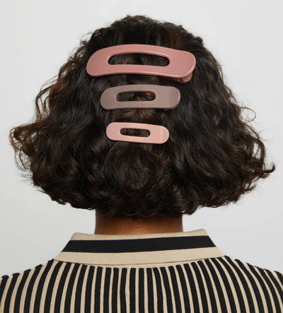 Flat Lay Claw Clip 3pc Flat - Ultra Glossy Terracotta-KITSCH-Market Street Nest, Fashionable Clothing, Shoes and Home Décor Located in Mabank, TX
