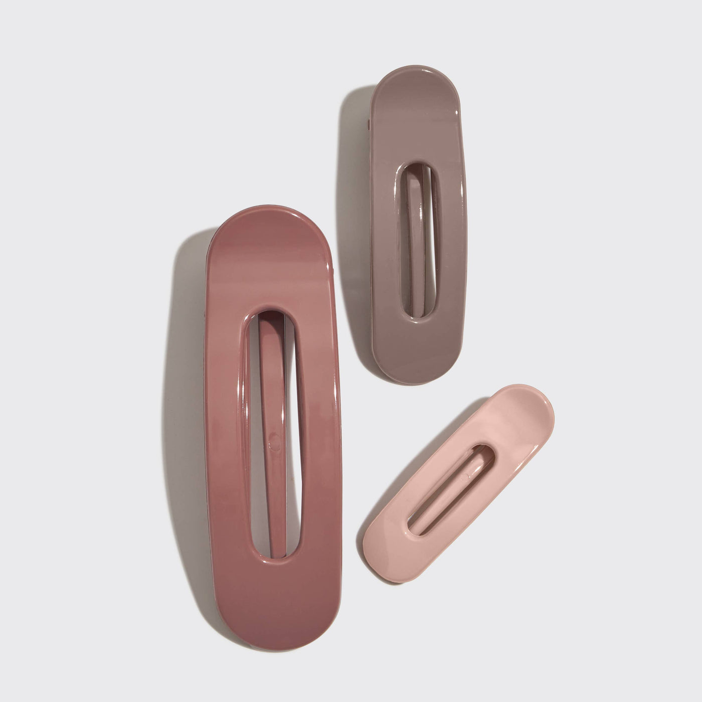 Flat Lay Claw Clip 3pc Flat - Ultra Glossy Terracotta-KITSCH-Market Street Nest, Fashionable Clothing, Shoes and Home Décor Located in Mabank, TX