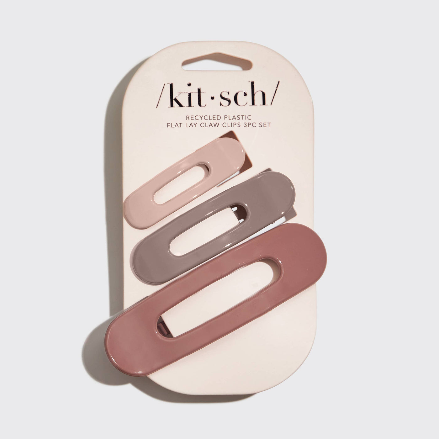 Flat Lay Claw Clip 3pc Flat - Ultra Glossy Terracotta-KITSCH-Market Street Nest, Fashionable Clothing, Shoes and Home Décor Located in Mabank, TX