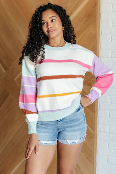 Flawless Features Striped Sweater-Tops-Ave Shops-Market Street Nest, Fashionable Clothing, Shoes and Home Décor Located in Mabank, TX