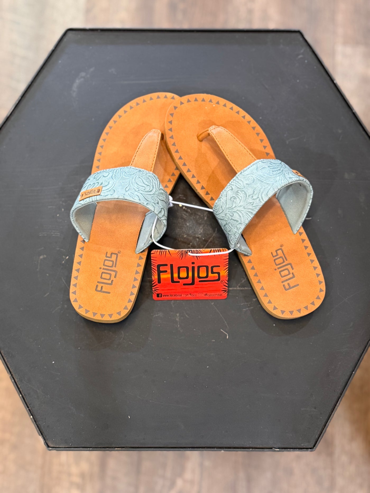 Flojos Grace Women's Hooded Sandals - Aqua Artisan-Shoes-Flojos-Market Street Nest, Fashionable Clothing, Shoes and Home Décor Located in Mabank, TX