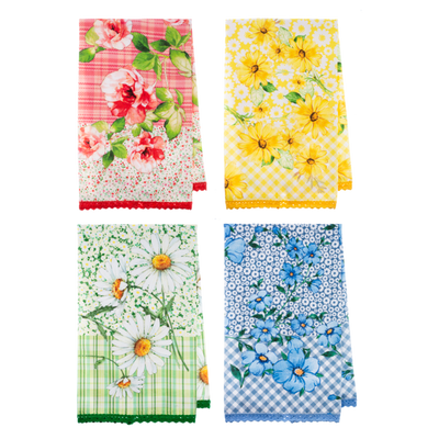 Floral Tea Towels-Kitchen & Food-GANZ-Market Street Nest, Fashionable Clothing, Shoes and Home Décor Located in Mabank, TX