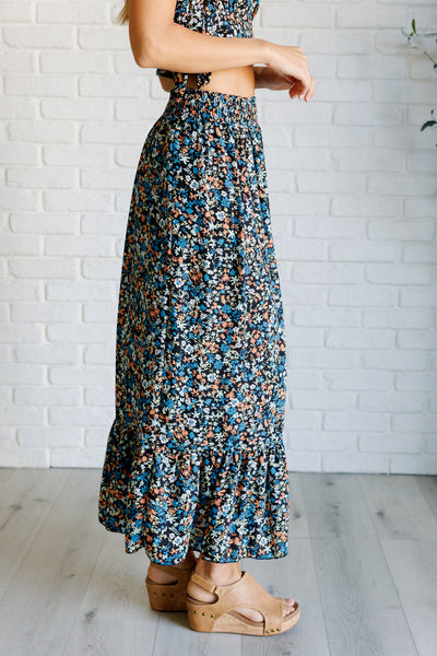 Flutter of Florals V-Neck Crop and Skirt Set-Sets-Ave Shops-Market Street Nest, Fashionable Clothing, Shoes and Home Décor Located in Mabank, TX