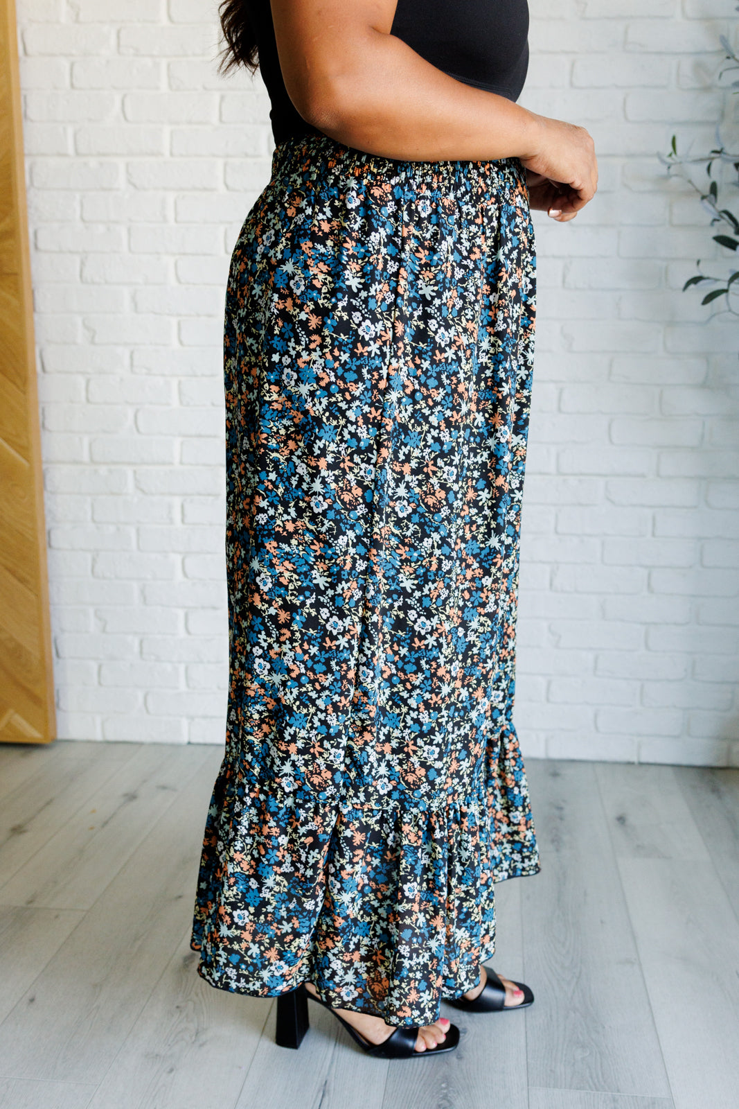 Flutter of Florals V-Neck Crop and Skirt Set-Sets-Ave Shops-Market Street Nest, Fashionable Clothing, Shoes and Home Décor Located in Mabank, TX