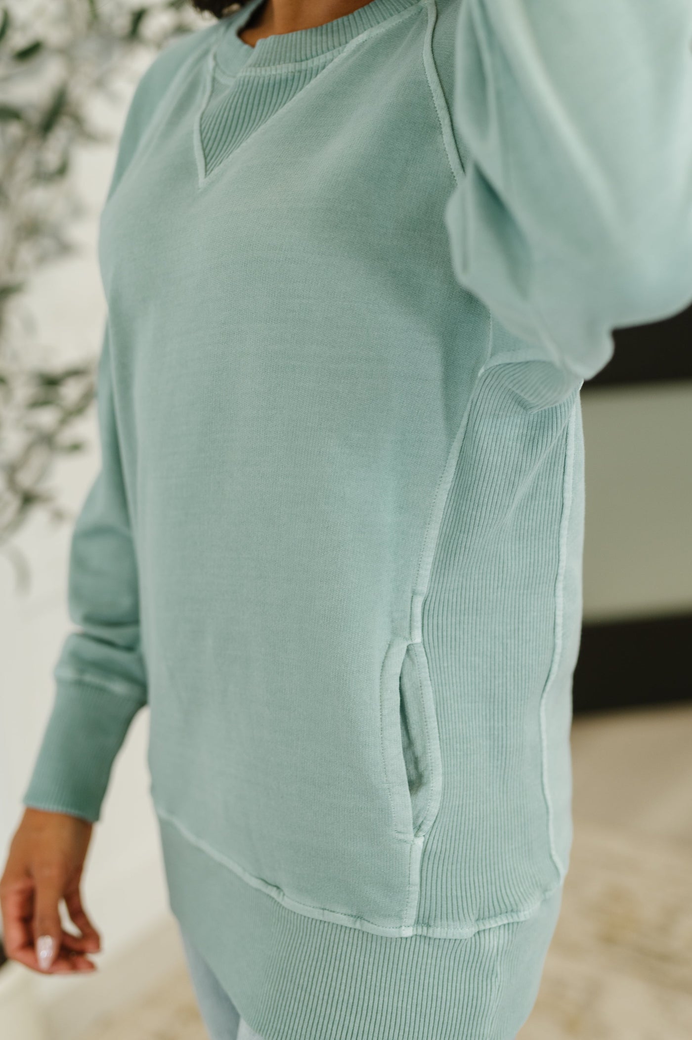 For the Experience Relaxed Pullover in Ash Blue-Womens-Ave Shops-Market Street Nest, Fashionable Clothing, Shoes and Home Décor Located in Mabank, TX