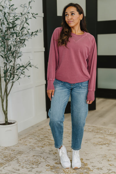 For the Experience Relaxed Pullover in Cabernet-Womens-Ave Shops-Market Street Nest, Fashionable Clothing, Shoes and Home Décor Located in Mabank, TX
