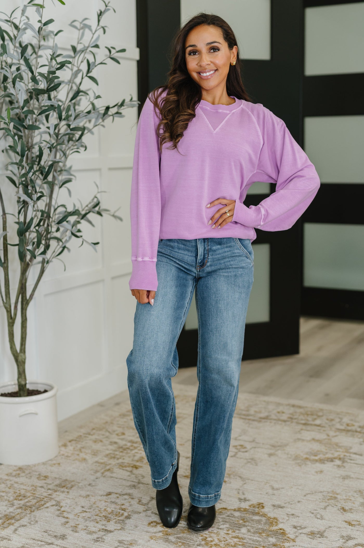 For the Experience Relaxed Pullover in Lavender-Womens-Ave Shops-Market Street Nest, Fashionable Clothing, Shoes and Home Décor Located in Mabank, TX