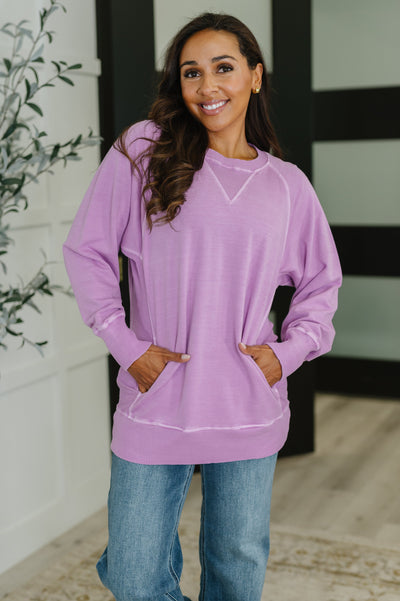 For the Experience Relaxed Pullover in Lavender-Womens-Ave Shops-Market Street Nest, Fashionable Clothing, Shoes and Home Décor Located in Mabank, TX