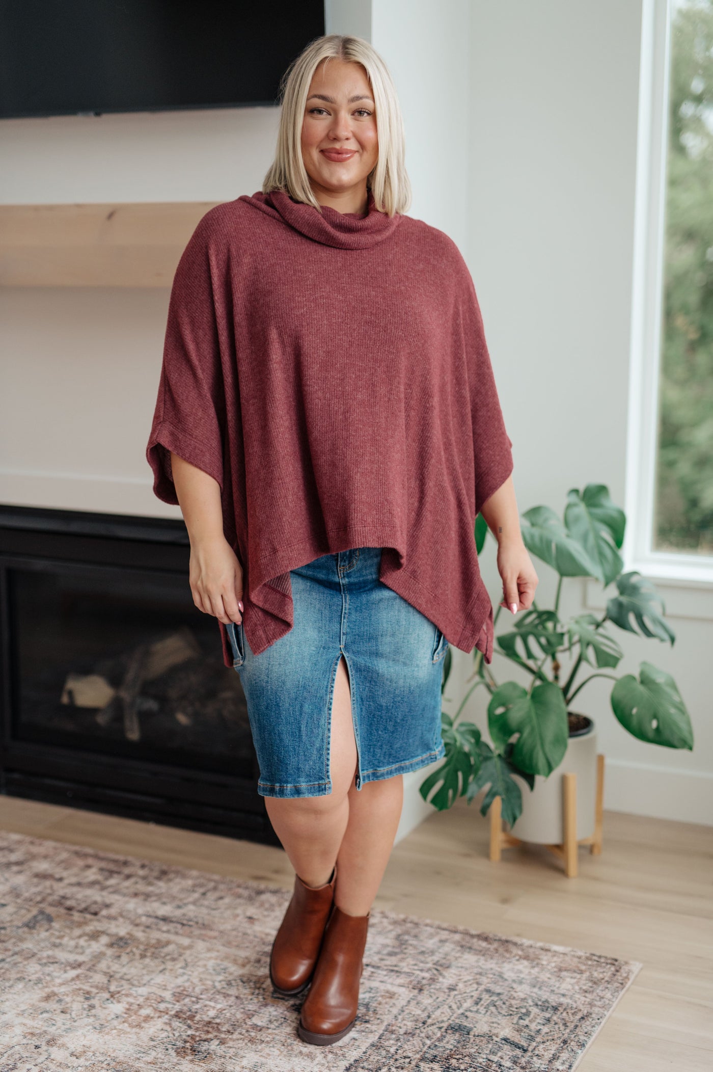 Forgive Me Cowl Neck Poncho-Layers-Ave Shops-Market Street Nest, Fashionable Clothing, Shoes and Home Décor Located in Mabank, TX