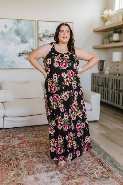 Fortuitous in Floral Maxi Dress-Dresses-Ave Shops-Market Street Nest, Fashionable Clothing, Shoes and Home Décor Located in Mabank, TX