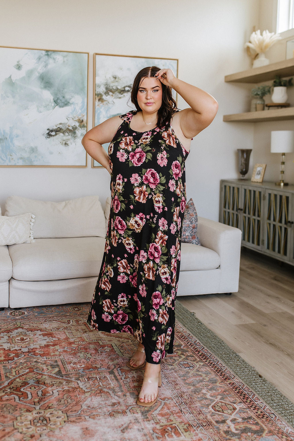 Fortuitous in Floral Maxi Dress-Dresses-Ave Shops-Market Street Nest, Fashionable Clothing, Shoes and Home Décor Located in Mabank, TX