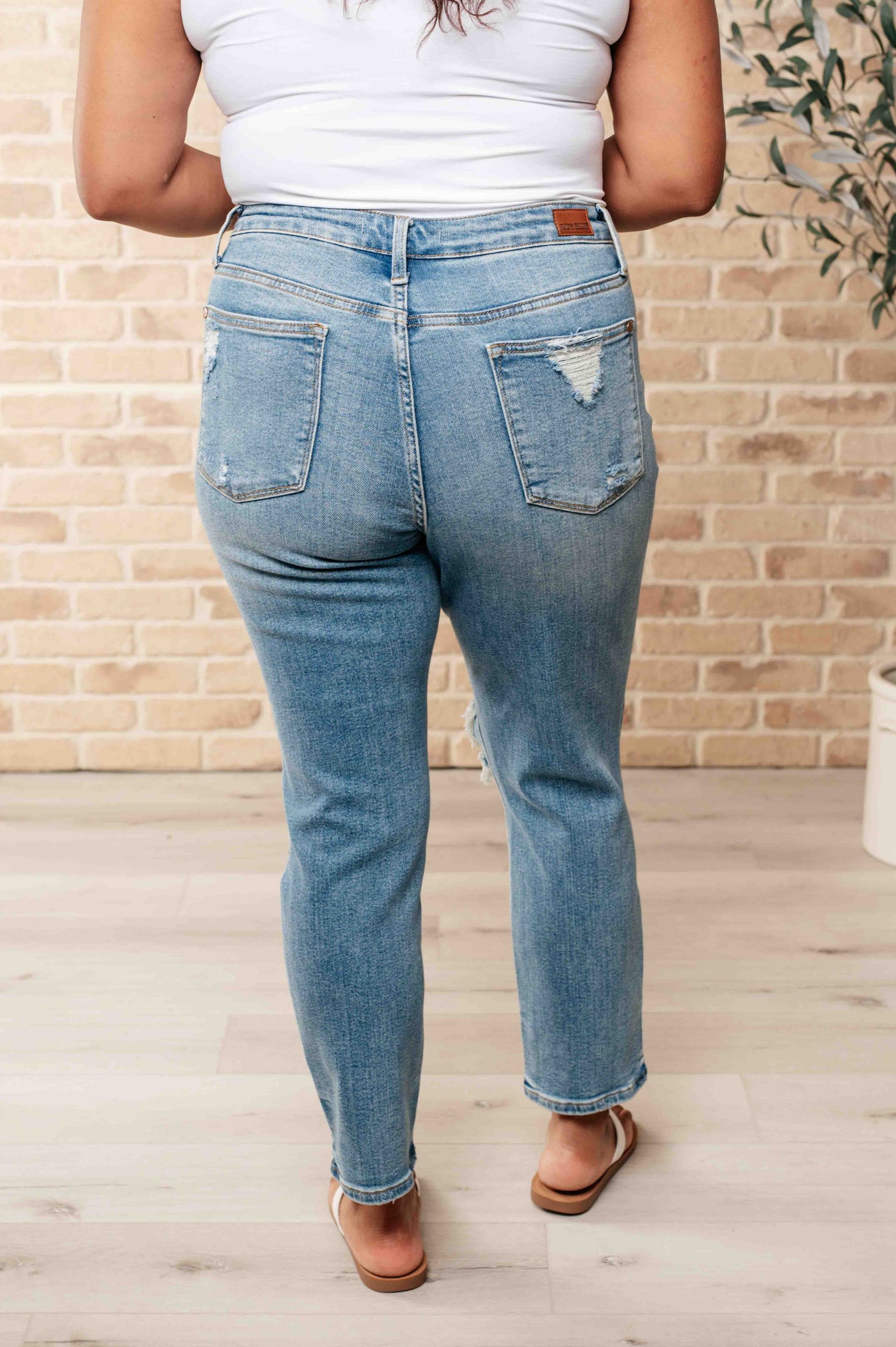 Frankie High Waist Distressed Boyfriend Jeans-Womens-Ave Shops-Market Street Nest, Fashionable Clothing, Shoes and Home Décor Located in Mabank, TX