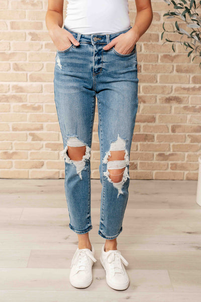 Frankie High Waist Distressed Boyfriend Jeans-Womens-Ave Shops-Market Street Nest, Fashionable Clothing, Shoes and Home Décor Located in Mabank, TX