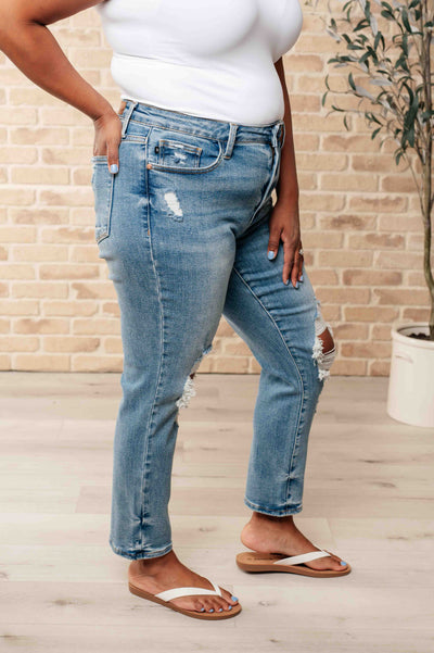 Frankie High Waist Distressed Boyfriend Jeans-Womens-Ave Shops-Market Street Nest, Fashionable Clothing, Shoes and Home Décor Located in Mabank, TX