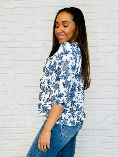 Frill Me With Sunshine in Ivory and Navy-Womens-Ave Shops-Market Street Nest, Fashionable Clothing, Shoes and Home Décor Located in Mabank, TX