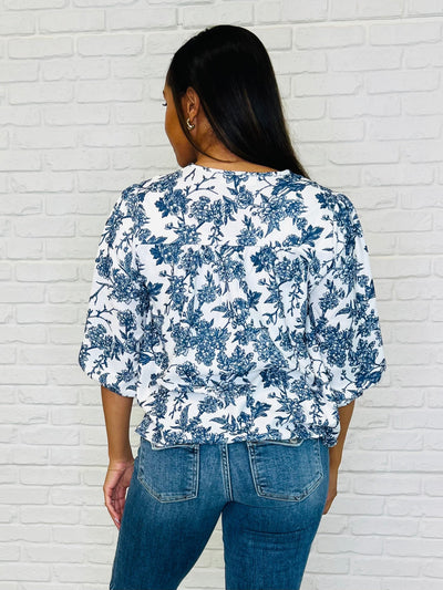 Frill Me With Sunshine in Ivory and Navy-Womens-Ave Shops-Market Street Nest, Fashionable Clothing, Shoes and Home Décor Located in Mabank, TX